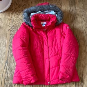 Women’s Hot Pink Columbia Down Coat